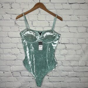 NWT Guess SL Rariah Velvet Thong Bodysuit Size XL
